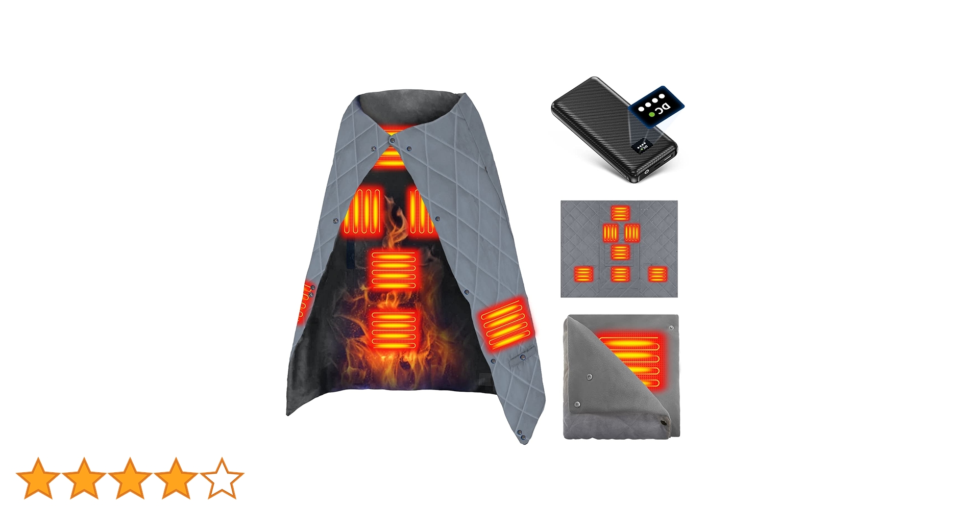 電気毛布・ひざ掛け PowerArQ Electric Blanket DA-2B1019SWB-N アウトドアでの使用を想定した電気毛布『PowerArQ Electric